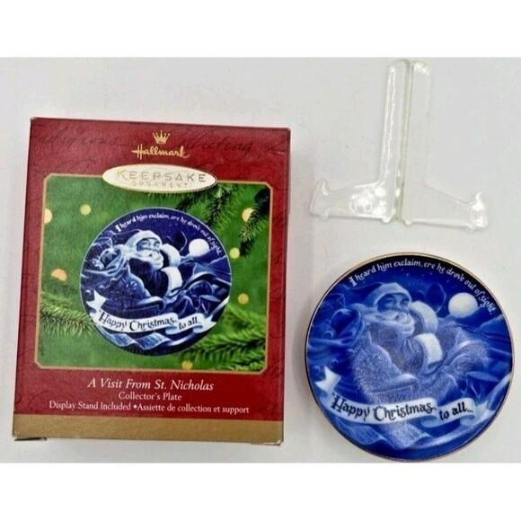 Hallmark Vintage Keepsake A Visit From St. Nicholas Collector's Plate 2000 NEW - Picture 3 of 5